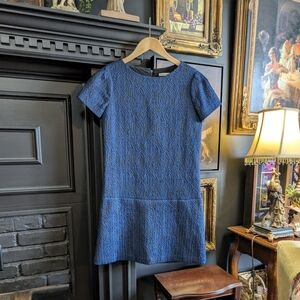 Alice + Olivia Blue Black Textured Mini Dress S